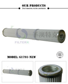 Polyester Industrial Dust Filter Cylindrical Thread 120 * 72 * 913mm Dimension