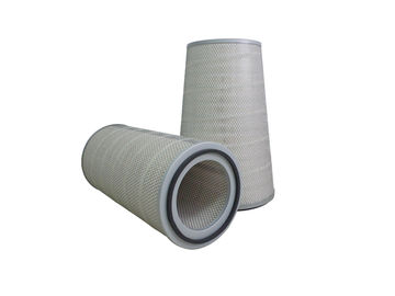 Cylindrical Canister Gas Turbine Air Filter , Cellulose Activated Carbon Filter