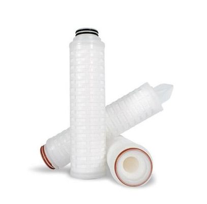PP Pleated Filter Cartridge High Flow Rate Efficiency 99% Ffiltration Efficiency 99.8% Particles Larger Than 0.3-0.5um