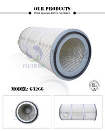 Pleated Folding Industrial Extractor Filters , 324 * 213 * 660mm Dust Filter Cartridge