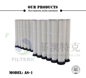 PTFE PU Molded Pleated Filter Bags , 153 * 2000mm Dust Extractor Filter Bags 