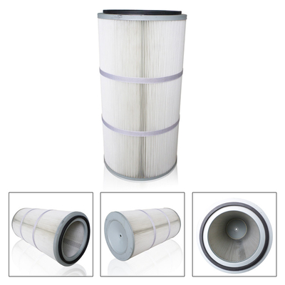 Spunbond Polyester PTFE Air Filter Cartridge Cylindrical