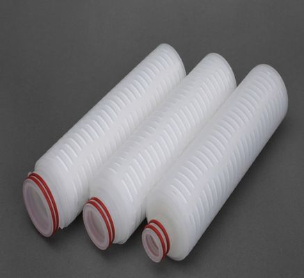 Hydrophobic PTFE Pleated Filter Cartridge Chemical Resistant High Temp