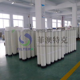 PTFE PU Molded Pleated Filter Bags , 153 * 2000mm Dust Extractor Filter Bags