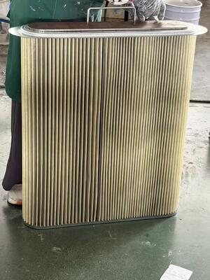 Flat‑oval dust filter cartridge with handle