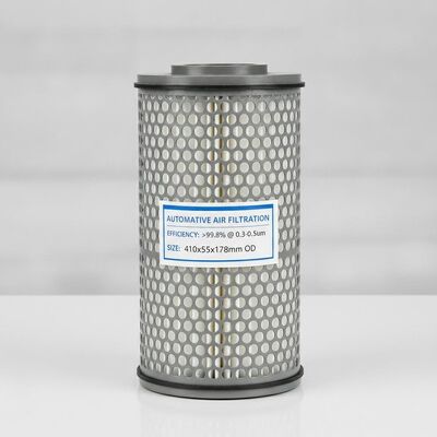 Bottom Size 410x55 Mm Cartridge Filter Element Featuring Filtration Efficiency 998 Percent Particles Larger Than 03 to 05um and Top Diameter OD 178mm Used in Automotive Industry