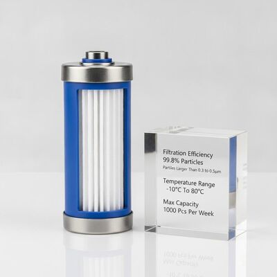 Filtration Efficiency 998 Percent Particles Larger Than 03 to 05um Cartridge Filter Element Temperature Range Minus 10°C To 80°C Max Capacity 1000 Pcs Per Week